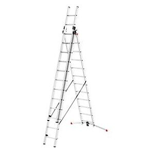 Vielzweckleiter Hailo ProfiLOT, EN 131, LOT-System, Treppen verstellbar bis 540 mm, bis 150 kg, 3 x 12