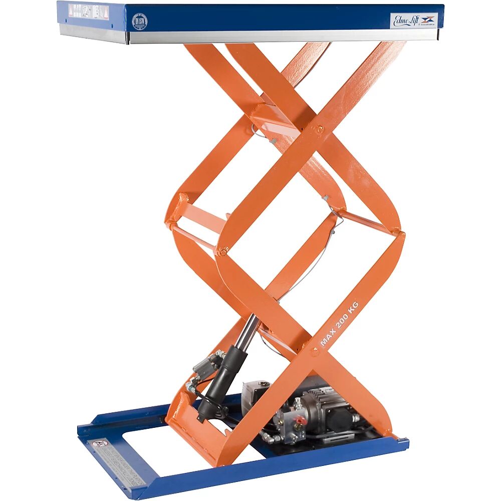 Edmolift Kompakt-Hubtisch, stationär Tragfähigkeit 200 kg Plattform LxB 900 x 600 mm, Nutzhub 1170 mm