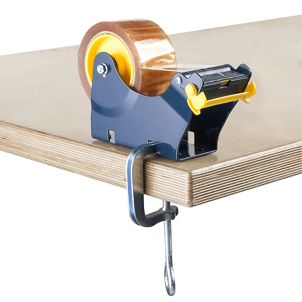 Tischabroller für Selbstklebeband mit Zwingenbefestigung für Bandbreiten bis 50 mm, VE 3 Stk
