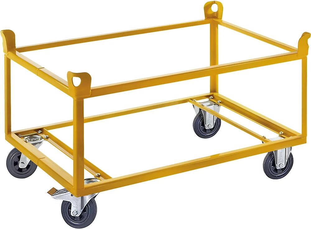 QUIPO Profi-Paletten-Fahrgestell Tragfähigkeit 350 kg, Ladehöhe 650 mm Ladefläche 1210 x 810 mm, ab 10 Stk