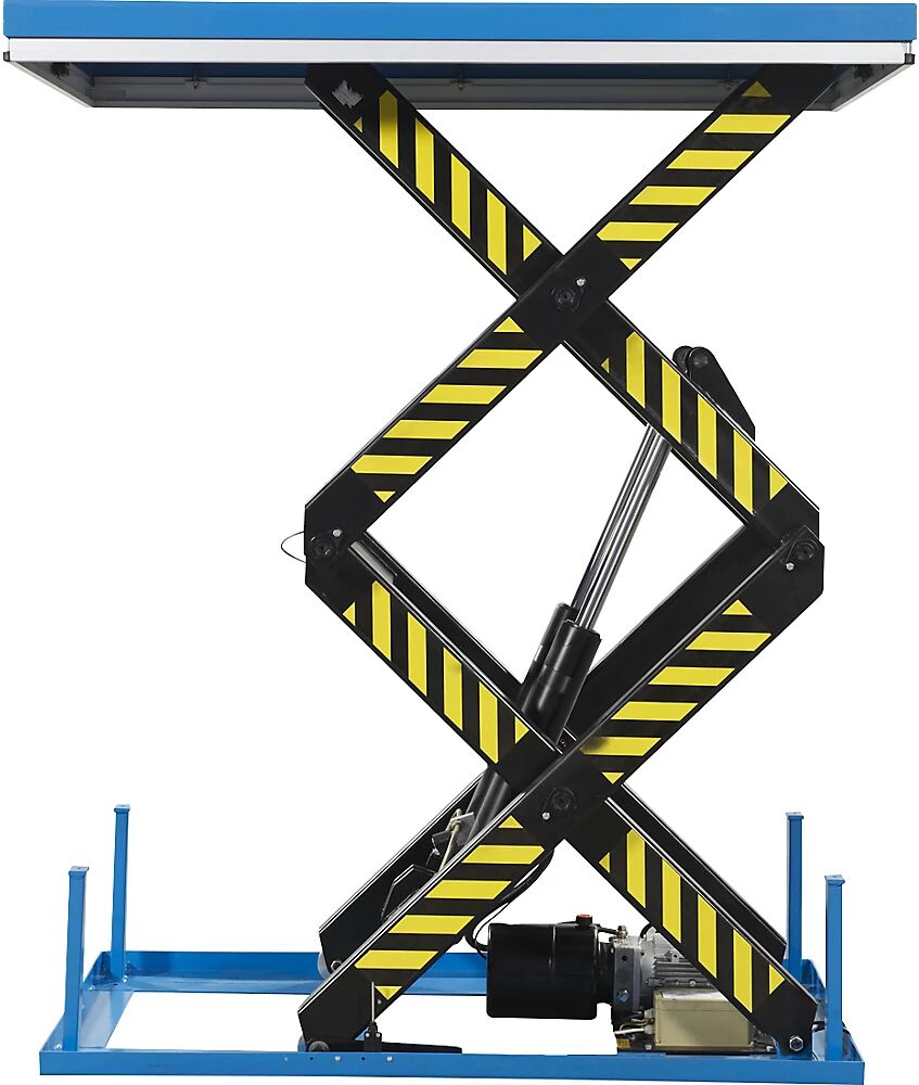 Doppelscheren-Hubtisch stationär Tragfähigkeit 1000 kg, Betriebsspannung 230 V