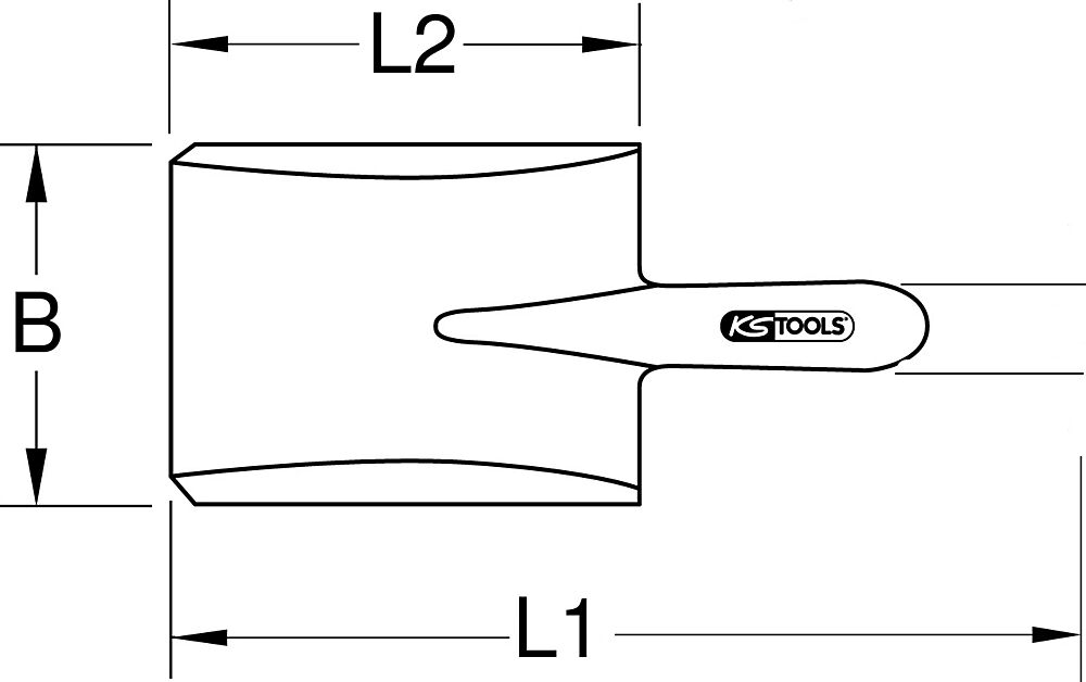 KS Tools BRONZEplus Spaten funkenfrei LxB 1250 x 180 mm