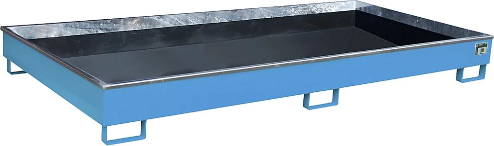 EUROKRAFTpro Regal-Bodenwanne PE-Einsatz, 240 l LxBxH 2665 x 1315 x 210 mm, blau