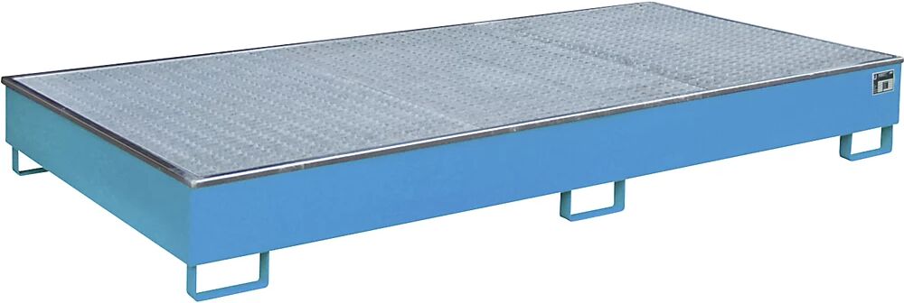 EUROKRAFTpro Regal-Bodenwanne PE-Einsatz, Rost, 540 l LxBxH 2665 x 1315 x 305 mm, blau