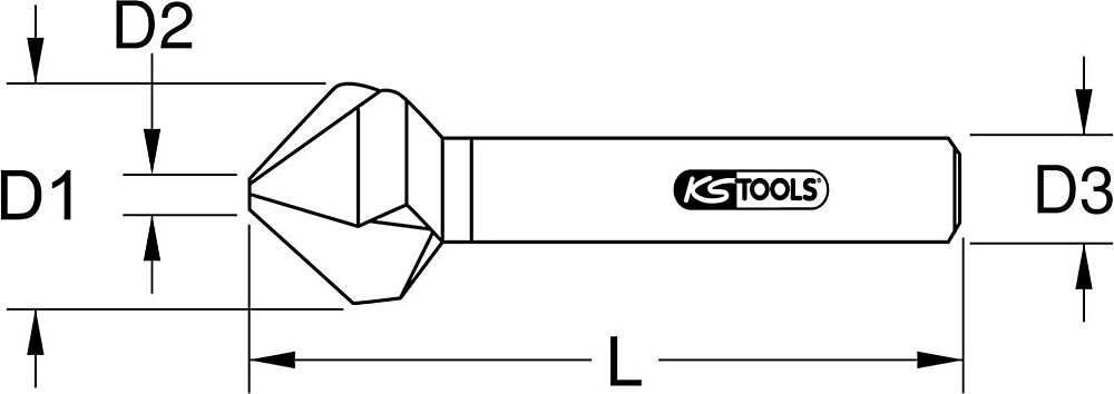 KS Tools HSS Co 5 Kegel- und Entgratsenker Senkwinkel 90° Ø 11,5 mm