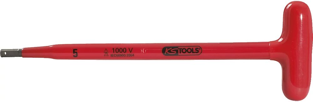 KS Tools T-Griff-Stiftschlüssel mit Schutzisolierung Innensechskant 5 x 200 mm