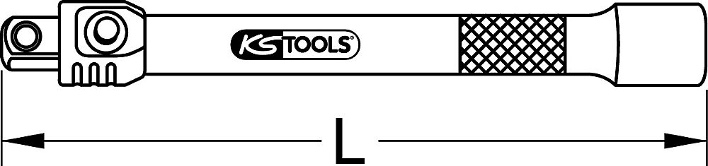 KS Tools 1/4'' CHROMEplus Verlängerung mit Verriegelung Länge 100 mm