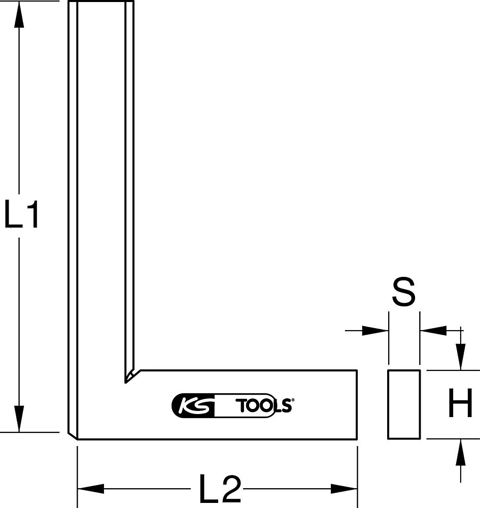 KS Tools Flachwinkel nach DIN 875/0 150 mm