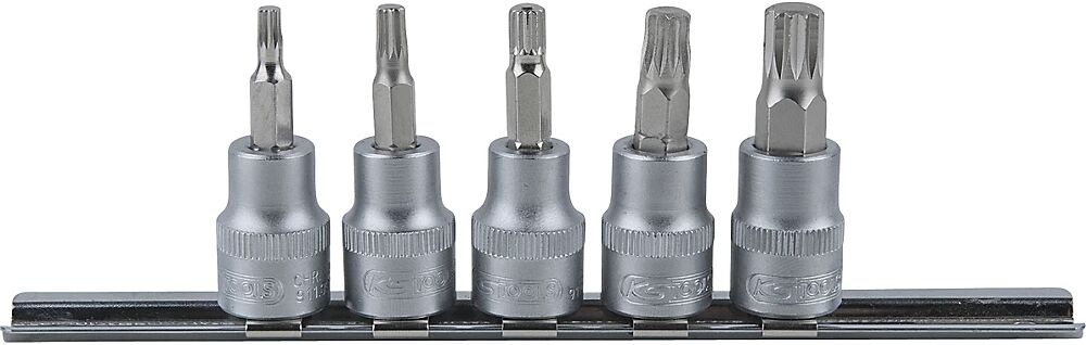 KS Tools 3/8'' Bit-Stecknuss-Satz XZN M4 - M10 5 Teile