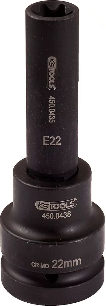 KS Tools 1'' Kraft-Stecknuss lang E-TORX® E22