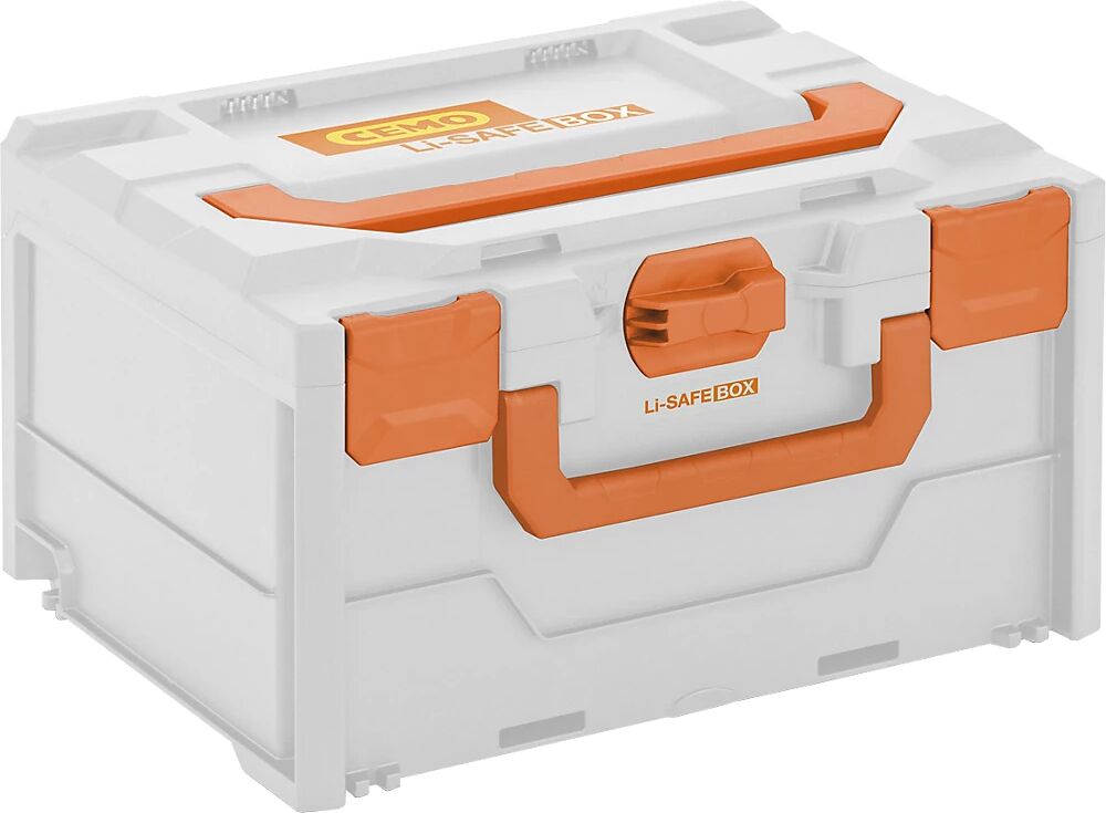 CEMO Akku-Systembrandschutzbox Li-SAFE für Lagerung und Transport Modell 2-S, LxBxH 400 x 300 x 215 mm