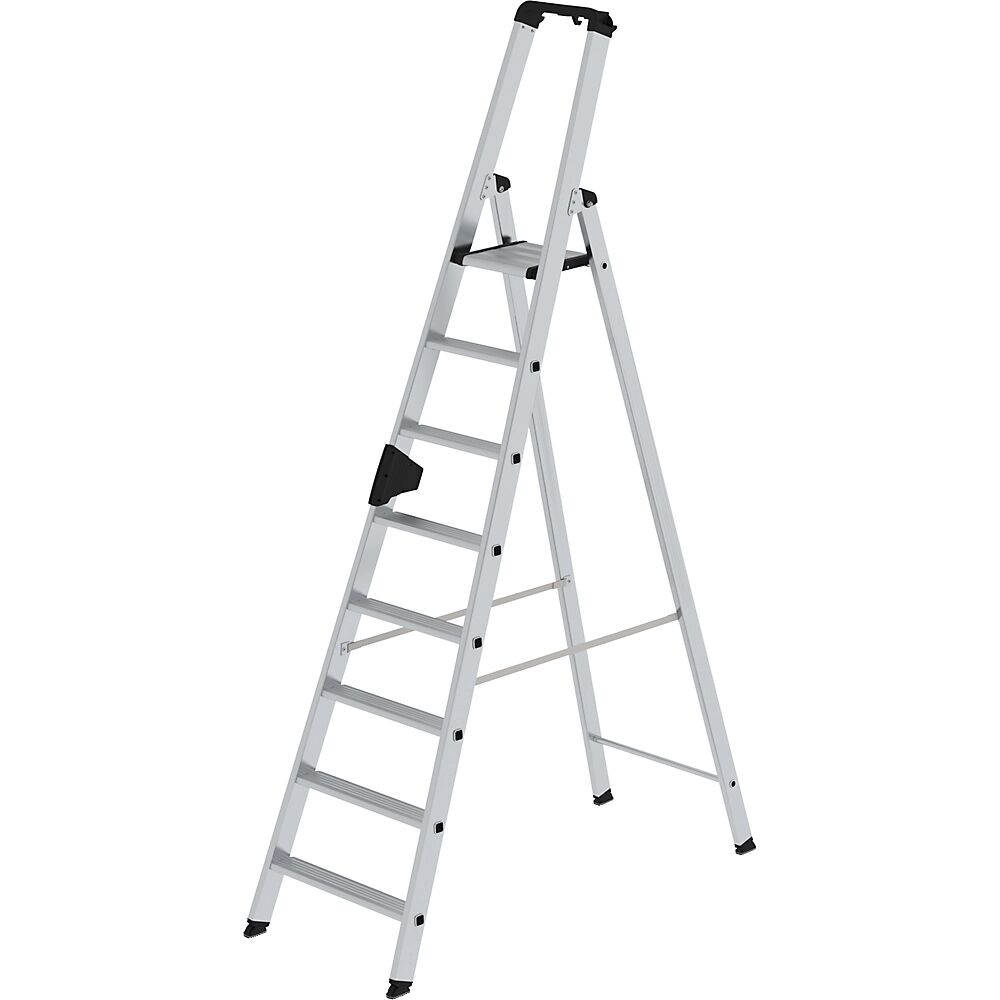 MUNK Stufen-Stehleiter, einseitig Komfort-Ausführung mit ergo-pad® 8 Stufen