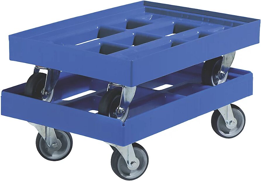 Transportroller LxB 610 x 410 mm, aus HDPE enzianblau