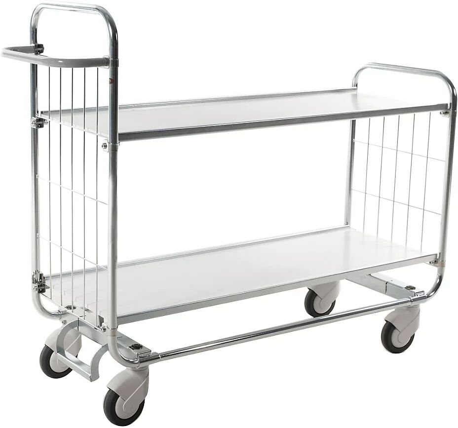 Kongamek Verzinkter Etagenwagen 2 Böden, 4 Rollen, 2 feststellbar LxBxH 1395 x 470 x 1120 mm