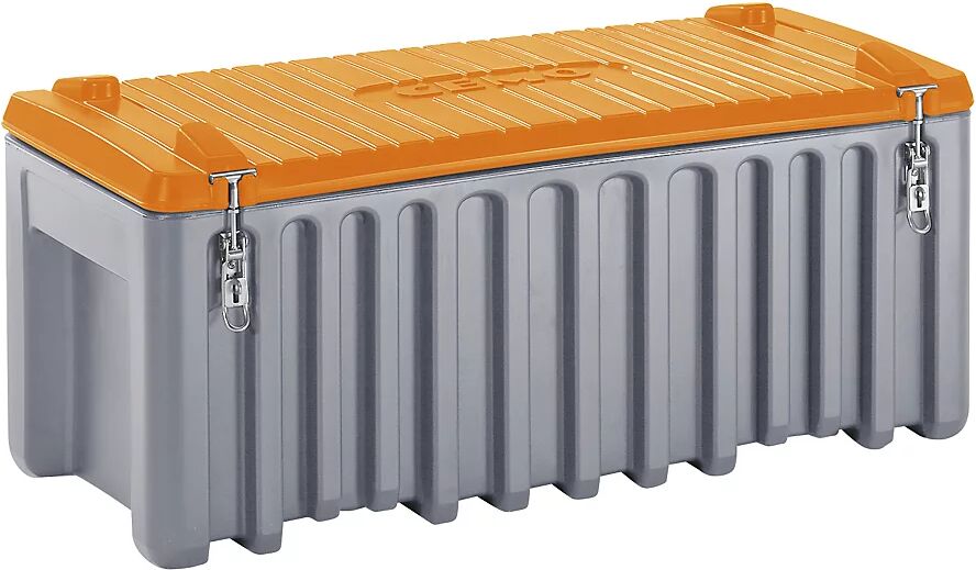 CEMO Universalbox aus Polyethylen Inhalt 250 l, Traglast 200 kg grau / orange