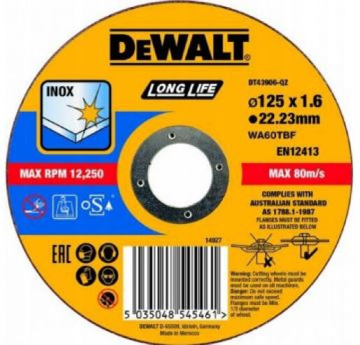 DeWalt DT43906 - High Performance Trennscheibe für Edelstahl