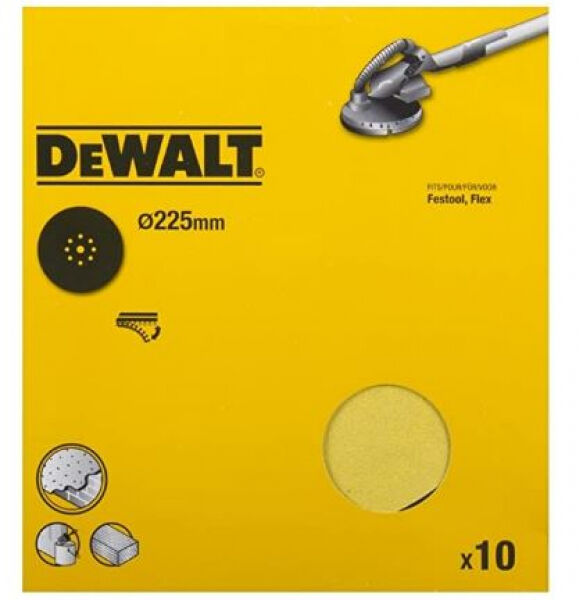 DeWalt DT3164-QZ - Schleifscheibe 225mm / K60 - 10 Stk.