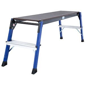 KRAUSE Arbeitsplattform MONTO StepTop blau 2 Stufen, H: 110,0 cm