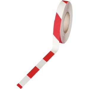 Heskins Antirutschband - Feinkorn, 25 mm x 18,3 m, weiß-rot