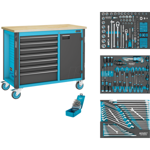 Hazet HZ 179NW-7/228 - Werkstattwagen, 7 Schubladen, bestückt, 228-teilig