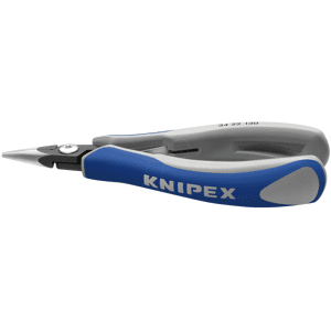 Knipex KN 34 22 130 - Präzisions-Elektronik-Greifzange, 130 mm, brüniert, Kopf poliert