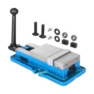 VEVOR Schraubzwingen-Schraubstock, 30 mm Backenhöhe 80 mm Kieferbreite Tischschraubstock, 15 KN Max. Spannkraft Werkbank Schraubstock, Schraubstock Drehbar aus 45# Stahl, CNC Werkzeugmaschine Zubehör