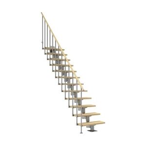 Dolle Mittelholmtreppen Cork gerade 75 cm Birke 11 Stufen grau