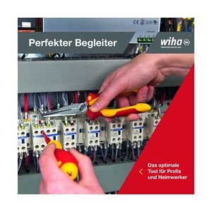 Wiha Zangen Set für Elektriker 3-teilig Universal Kombizange Flachrundzange Seitenschneider Zangense