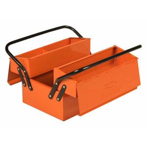 Metall-Werkzeugkasten mit drei Fächern und Verriegelungsmöglichkeit, 270 mm x 210 mm x 335 mm, orange, 3 Fächer - Bahco
