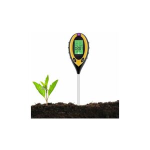 ETING Bodentester, 4 in 1 Bodentester PH-Meter Sonnenlicht-Temperatur-Hygrometer für Gartenfarm Rasen Indoor Outdoor Pflanzenblume
