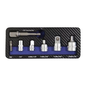 Adaptersatz 7-teilig 1/4 - 1/2 Zoll inkl. Maschinenadapter - Promat