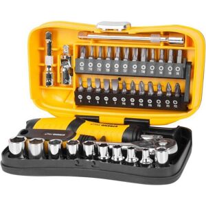 PROREGAL Schraubendreher bit- und Steckschlüsselsatz Set 39Stück, 24bit, 10 Sockets, 3 Handls, 1 Ratschengriff, 1 s