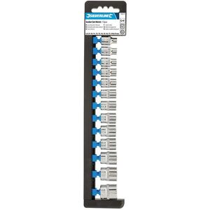 Silverline Sechskant-Steckschlüsseleinsätze, metrisch, 3/8-Zoll-Antrieb, 13-tlg. Satz 6–21 mm