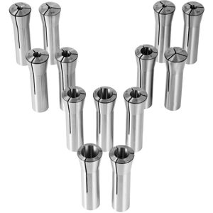 VEVOR 13-teiliger Präzisions-R8-Spannzangensatz, 1/8-7/8 Zoll (3,2-22,2 mm), Kohlenstoffstahl-Spannzangenfutter 30 μm tir für Fräsmaschinen, Bohrmaschinen,