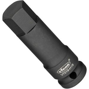 Vigor Schlagschrauber Schraubendreher-Einsatz ∙ V7019-H19 ∙ 1/2 Zoll (12,5 mm) Vierkant hohl ∙ Innen Sechskant Profil ∙ sw 19 mm