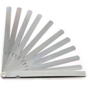 YATO Fühler-Lehre 0,02 - 1,00 mm 17 Blatt Abstands-Lehre Ventillehre Blatt-Lehre Spaltmaß