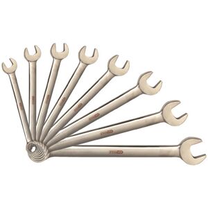 Kstools® - Titanplus Ringmaulschlüssel-Satz, Abgewinkelt, 8-Teilig