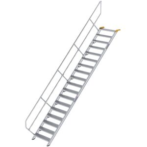 Munk Günzburger Steigtechnik MUNK Treppe 45° inkl. einen Handlauf, 800mm Stufenbreite, 19 Stufen