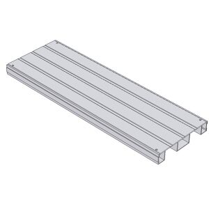 Munk Günzburger Steigtechnik MUNK Treppenstufe Alu geriffelt 600mm Stufenbreite, 200mm Stufentiefe