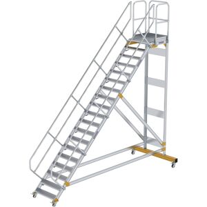 Munk Günzburger Steigtechnik MUNK Plattformtreppe fahrbar 45° Stufenbreite 800mm 19 Stufen