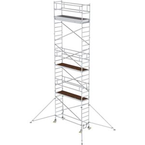 Munk Günzburger Steigtechnik MUNK Aluminium-Rollgerüst mit Ausleger 2,45x0,75m Plattform 9,55m AH