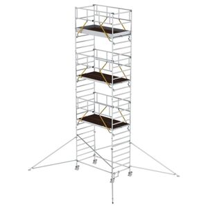 Munk Günzburger Steigtechnik MUNK Rollgerüst SG mit Doppelplattform 1,35x2,45m und Ausleger 9,55m AH