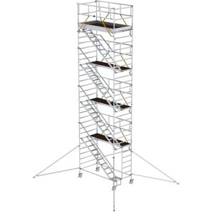 Munk Günzburger Steigtechnik MUNK Rollgerüst SG mit Schrägaufstiegen 1,35x2,45m und Ausleger 10,39m AH