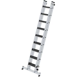 Munk Günzburger Steigtechnik MUNK Stufen-Schiebeleiter mit nivello-Traverse 2-teilig clip-step R13 2x9 Stufen