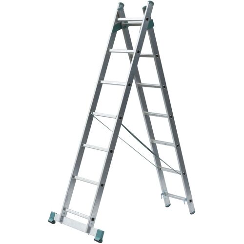 Hanse Lifter Aluminium Mehrzweck-Kombileiter mit Treppenfunktion 2×9 Stufen