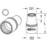 Kstools® - 1/2" 12-Kant-Stecknuss, 34mm