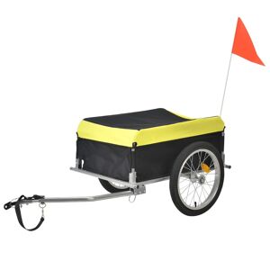 [pro.tec]® Cykelanhænger til transport - bærekapacitet: 40 kg - vejrbestandig betræk - gul/sort
