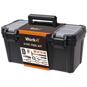 Work it Work-it Værktøjssæt med værktøjskasse, 51 dele - 58940