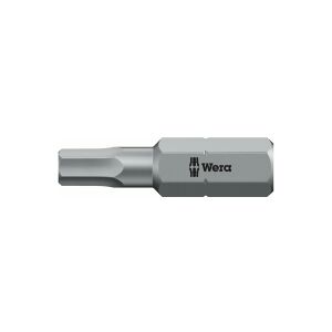 Wera 840/1 Z Bits, 1 stk, Hexadecimal (metrisk), 2.5 mm, 25 mm, 25,4 / 4 mm (1 / 4), Sekskantet