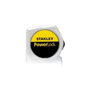 Stanley PowerLock - Målebånd - 10 m - Klingebredde: 25 mm - plastik, Mylar - krombelagt (kabinet)